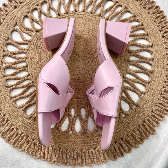 Zara Pink Mid Block Heel Sandals Size 36 3328/910/050 - Picture 6 of 10